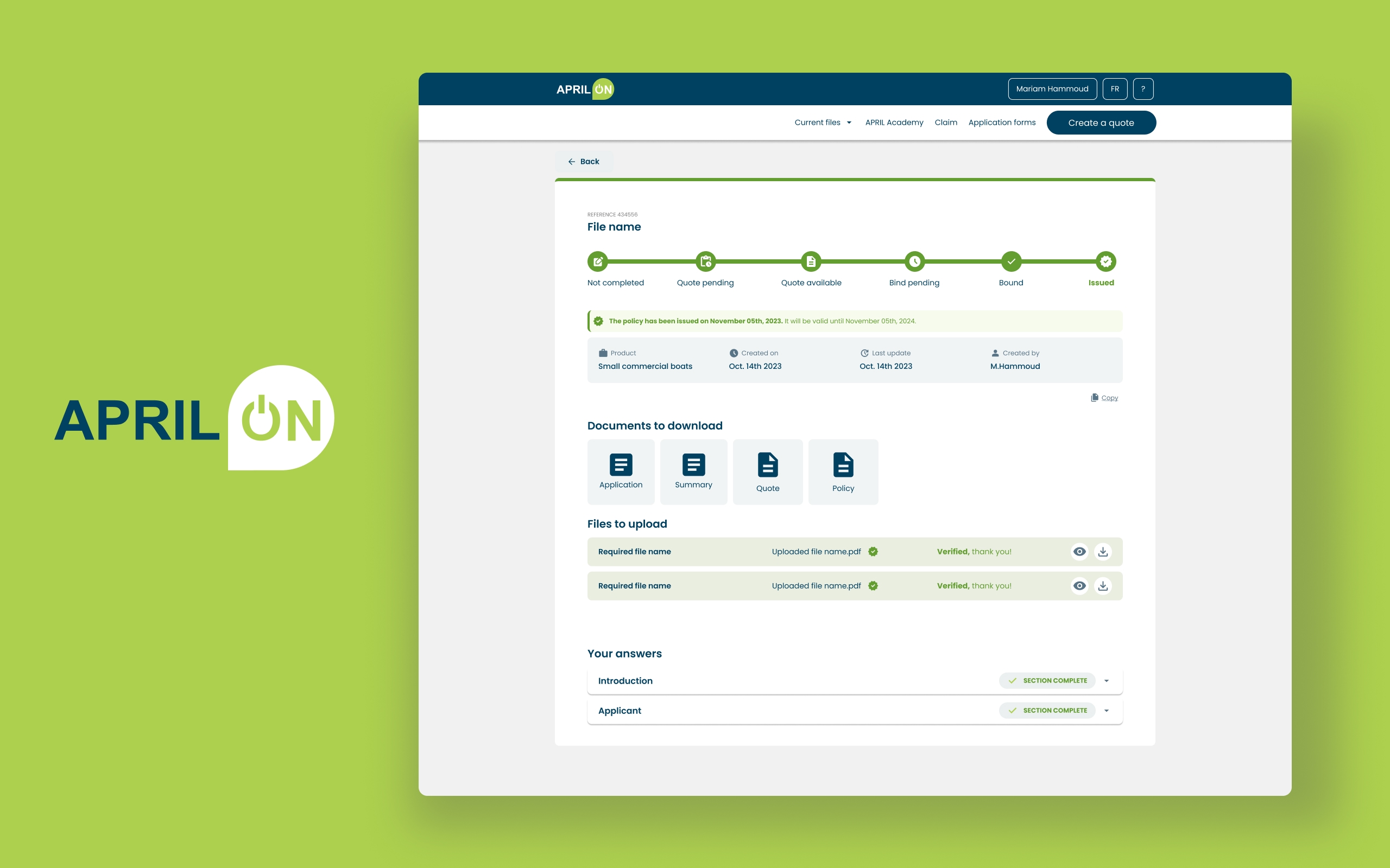 APRIL Canada - April On - Redesigning the status system